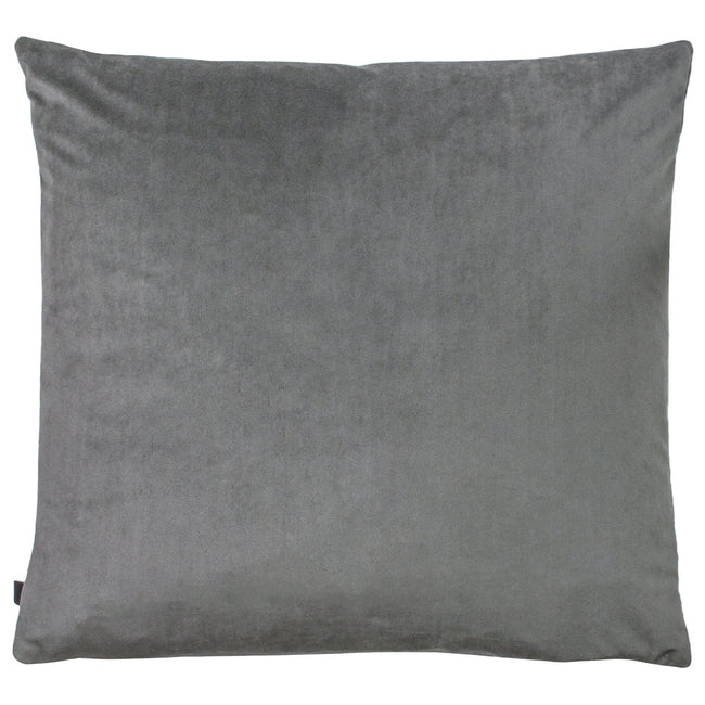 Dove Grey-Silver - Back - Ashley Wilde Wick Organic Motif Cushion Cover