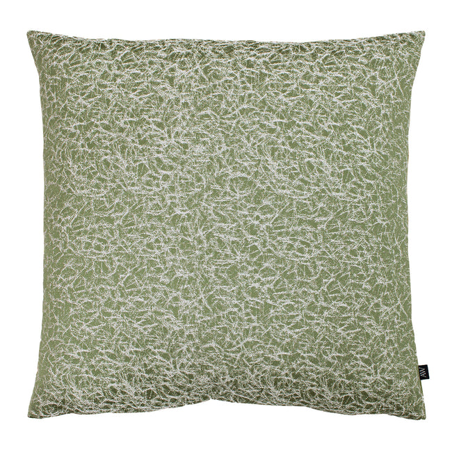 Sage Green-Olive - Front - Ashley Wilde Wick Organic Motif Cushion Cover