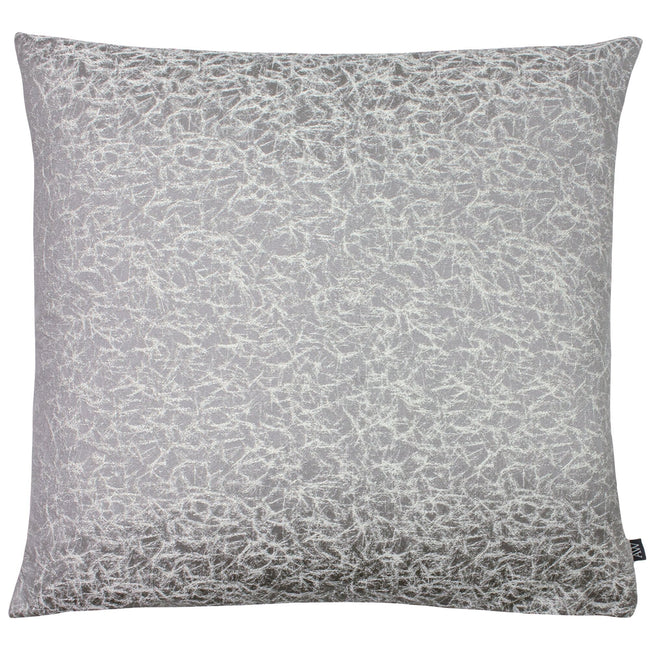 Dove Grey-Silver - Front - Ashley Wilde Wick Organic Motif Cushion Cover