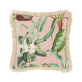 Green-Pale Pink - Front - Linen House Wonderplant Cushion Cover