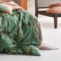 Green-Taupe - Side - Linen House Livia Duvet Cover Set