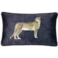 Navy - Front - Paoletti Cheetah Forest Cushion Cover