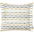 Ochre Yellow-Natural - Front - Furn Dhadit Stripe Cushion Cover