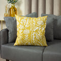 Gold - Side - Ashley Wilde Turi Jacquard Floral Cushion Cover
