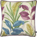 Amethyst Purple-Green-Cream - Front - Prestigious Textiles Sumba Leaf Cushion Cover