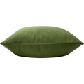 Olive - Back - Evans Lichfield Sunningdale Velvet Cushion Cover