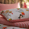 White-Red - Side - Furn Santas Workshop Christmas Duvet Cover Set