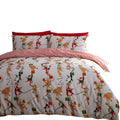 White-Red - Front - Furn Santas Workshop Christmas Duvet Cover Set