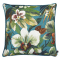 Pacific Blue-Green - Front - Prestigious Textiles Moorea Floral Cushion Cover