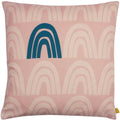 Pale Pink-Teal - Front - Furn Be Kind Rainbow Cushion Cover