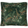 Green - Front - Evans Lichfield Manyara Leopard Cushion Cover