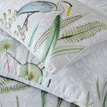 White-Green-Grey - Back - Paoletti Aaliyah Botanical Pillowcase (Pack of 2)