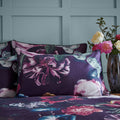 Violet - Back - Paoletti Cordelia Floral Duvet Cover Set