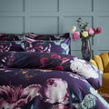 Violet - Pack Shot - Paoletti Cordelia Floral Duvet Cover Set