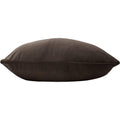 Truffle Brown - Back - Evans Lichfield Sunningdale Velvet Rectangular Cushion Cover