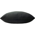 Charcoal - Back - Evans Lichfield Sunningdale Velvet Rectangular Cushion Cover