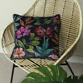 Multicoloured - Pack Shot - Evans Lichfield Midnight Garden Floral Cushion Cover
