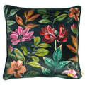 Multicoloured - Front - Evans Lichfield Midnight Garden Floral Cushion Cover