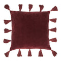 Berry - Front - Furn Medina Velvet Tassel Cushion Cover