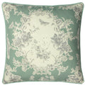 Sage-White - Front - Paoletti Burford Floral Cushion Cover