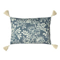 Slate Blue - Front - Paoletti Somerton Floral Cushion Cover