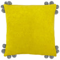 Yellow-Grey - Front - Furn Hoola Pom Pom Cushion Cover