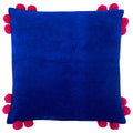 Blue-Pink - Front - Furn Hoola Pom Pom Cushion Cover