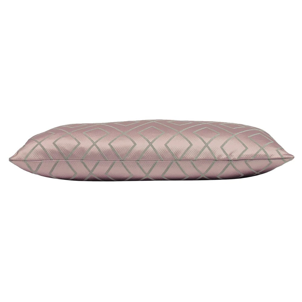 Rose - Back - Prestigious Textiles Pivot Geometric Cushion Cover