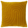 Ochre Yellow - Front - Furn Mangata Velvet Rectangular Cushion Cover