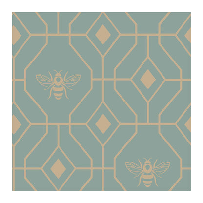Eau De Nil - Side - Furn Bee Deco Geometric Duvet Cover Set