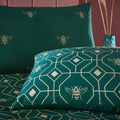 Emerald Green - Lifestyle - Furn Bee Deco Geometric Duvet Cover Set
