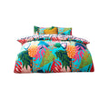 Multicoloured - Front - Furn Coralina Palm Leaf Duvet Cover Set
