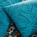 Teal - Back - Furn Ayanna Leopard Print Duvet Cover Set