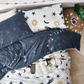 White-Blue-Gold - Side - Style Lab Stargazer Duvet Cover Set
