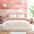 Multicoloured - Back - Style Lab Juicy Checked Duvet Cover Set