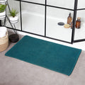 Teal - Back - The Linen Yard Loft Rectangular Bath Mat