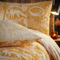 Ochre Yellow - Side - Furn Winter Woods Animals Duvet Cover Set