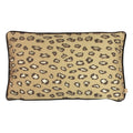 Gold - Front - Kai Faline Jacquard Leopard Print Cushion Cover