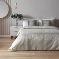 Oyster - Back - Paoletti Jacquard Marble Duvet Cover Set