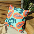 Aqua Green-Orange - Side - Furn Papaya Outdoor Cushion Cover