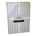Eucalyptus - Front - The Linen Yard Hebden Melange Stripe Duvet Cover Set
