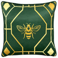 Emerald Green - Front - Furn Bee Deco Geometric Cushion Cover