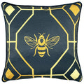 Navy - Front - Furn Bee Deco Geometric Cushion Cover