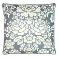 Slate Blue - Front - Paoletti Melrose Floral Cushion Cover