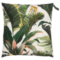 Leaf Green-Beige - Front - Furn Hawaii Square Outdoor Cushion Cover