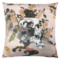 Blush-Green-Navy - Front - Paoletti Geisha Floral Cushion Cover
