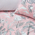 Pink - Side - Furn Colony Palm Leaf Duvet Cover Set