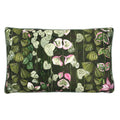 Bottle Green-Pink - Front - Paoletti Veadeiros Botanical Cushion Cover