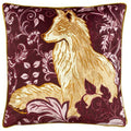 Maroon-Gold - Front - Paoletti Harewood Fox Cushion Cover