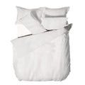 White - Front - The Linen Yard Waffle Textured Duvet Cover Set